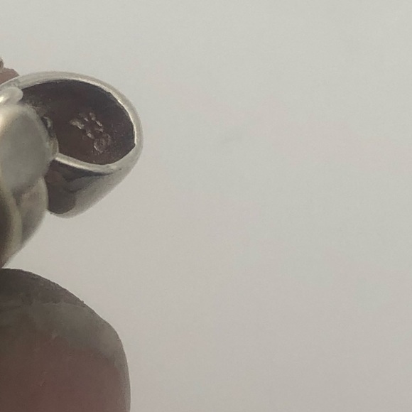 VTG Sterling Cz Floral Hawaiian Plumeria Flower Pendant & Short Chain 14” & .9” - Picture 4 of 7